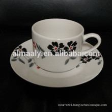 houseware ceramic cup and saucer set with decal
